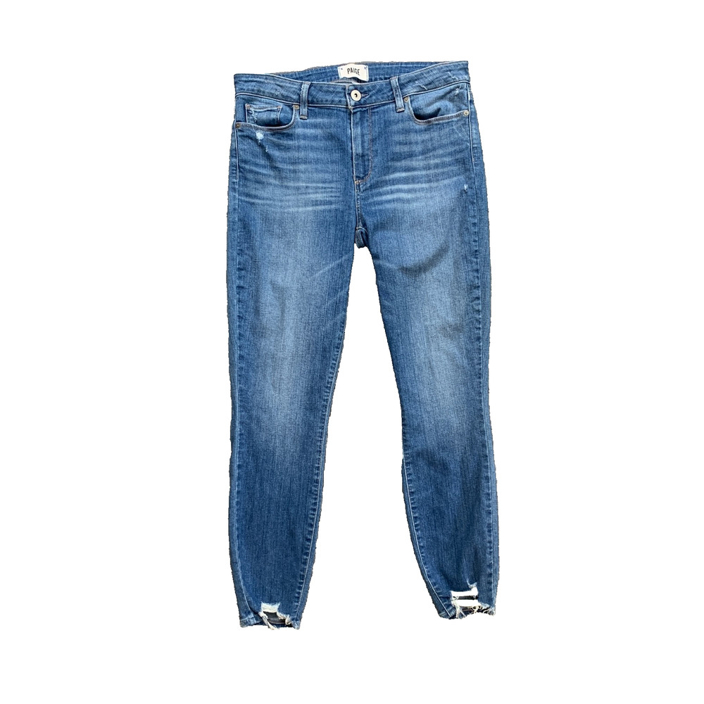 Paige Jeans Womens 30 Denim Verdugo Ankle North Star Distressed Skinny Stretch